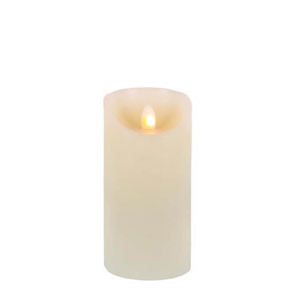 The Gerson Companies Gerson 6 in. LED Flameless Pillar Candle Indoor Christmas Decor, Bisque, 6PK 9082621 - main